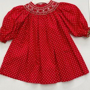 Petit Bebe Girls Red Dress 12 months
